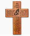 8" inches Cross-Mahogany-Lord's Prayer Wall cross
