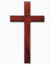 24"inches Tall Wall Cross - Mahogany