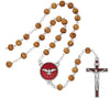 Olive Wood Rosary with Holy Spirit Centerpiece
