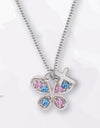 Rhodium Plated Multi-color Cubic Zirconia Children’s Necklace