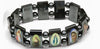 Embrace your faith with our Hematite Bracelet with Saint Pictures