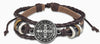 Leather Bracelet-St. Benedict-Brown adjustable