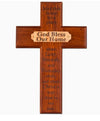 10" Cross-Mahog-God Bless Home