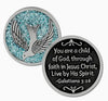 Confirmation Pocket Token - Dove - Sparkle Pack of 6