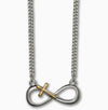 Sterling Silver Infinity Sign/Cross Necklace, ½”