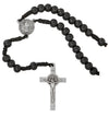 Black Wood St. Benedict Rosary Necklace
