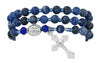 Blue Lapis Twistable Rosary Bracelet
