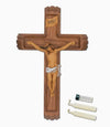 Walnut Stain 13" Sick Call Crucifix Set