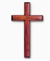 6"inches Solid Mahogany Wall Cross