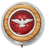 SILVER WOOD & ENAMEL HOLY SPIRIT PYX