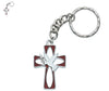 RHODIUM ENAMELED HOLY SPIRIT KEY RING