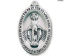 Sterling Silver 1 1/8in Miraculous Medal 24in Necklace