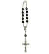 One Decade Auto Rosary For Rear View Mirror (Brown Wood)