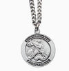 Large Men's Sterling Silver St. Michael Medal