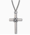 Genuine Pewter Cross Necklace, 1 ¼”
