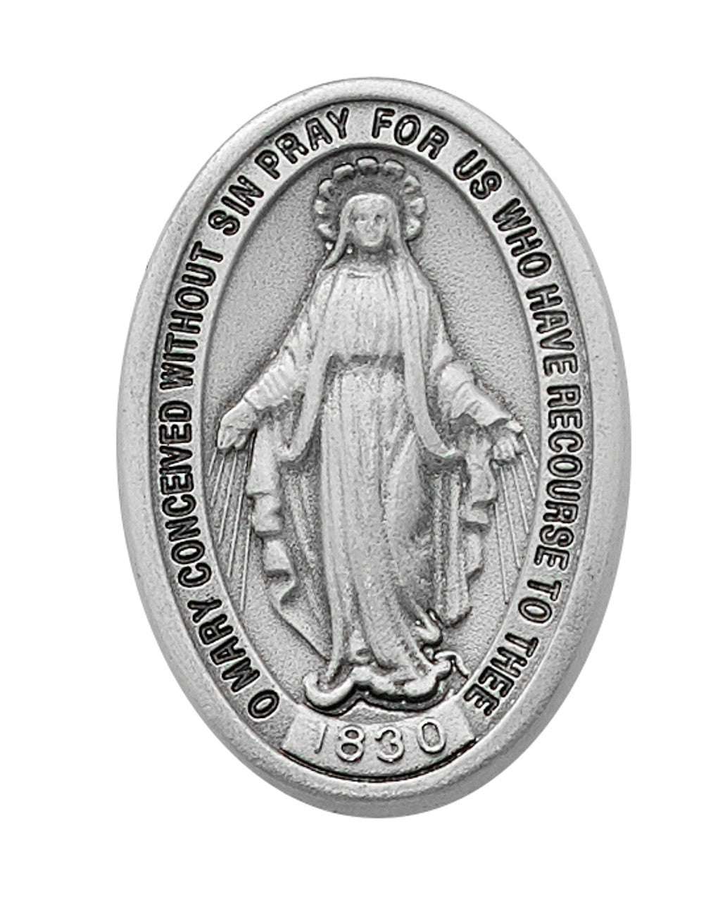 Silver  MIRACULOUS Medal  VISOR CLIP,