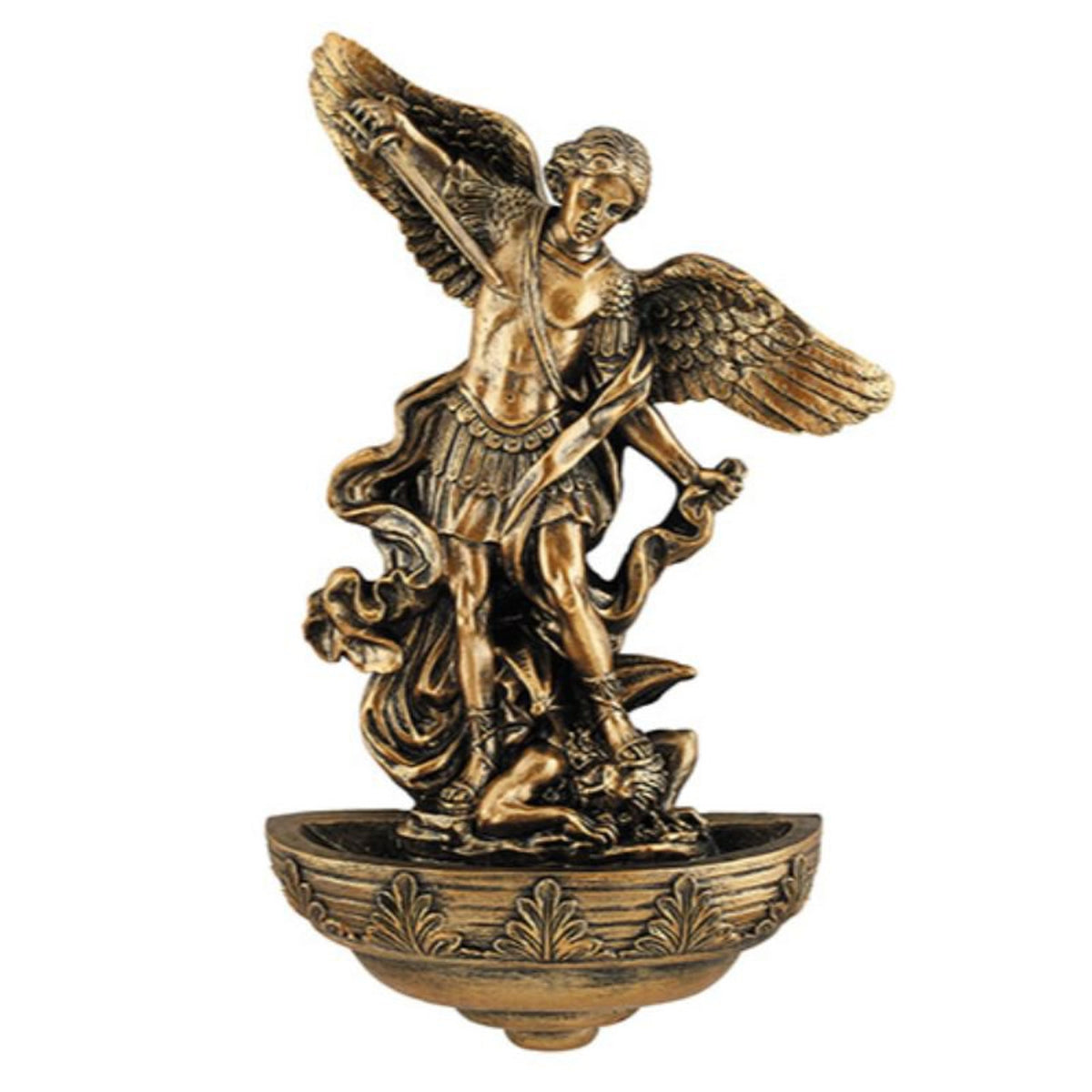 Hand Crafted St. Michael the Archangel Holy Water Font